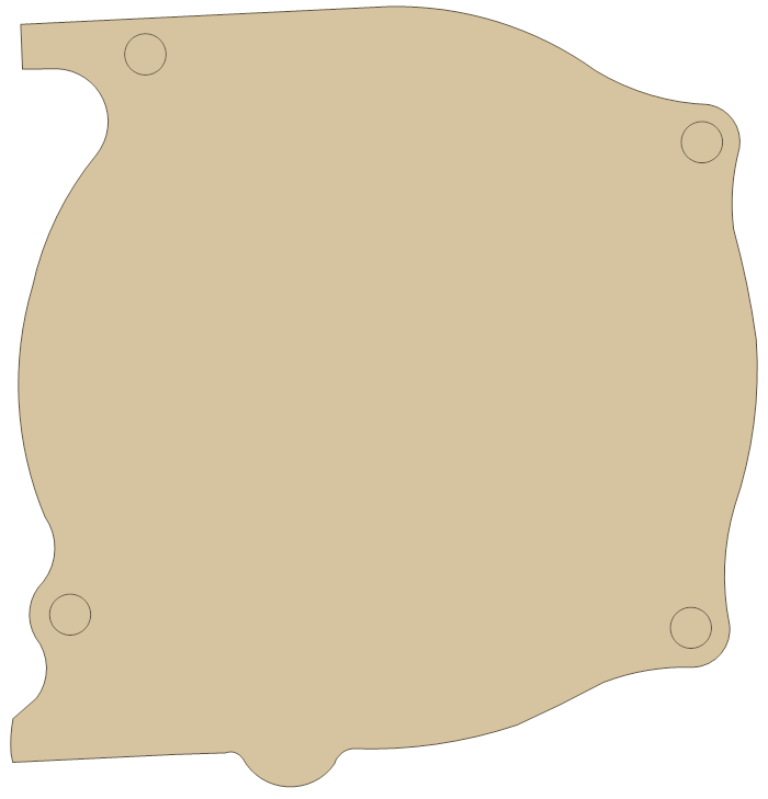 Yamaha DT125 Gasket gasket outline