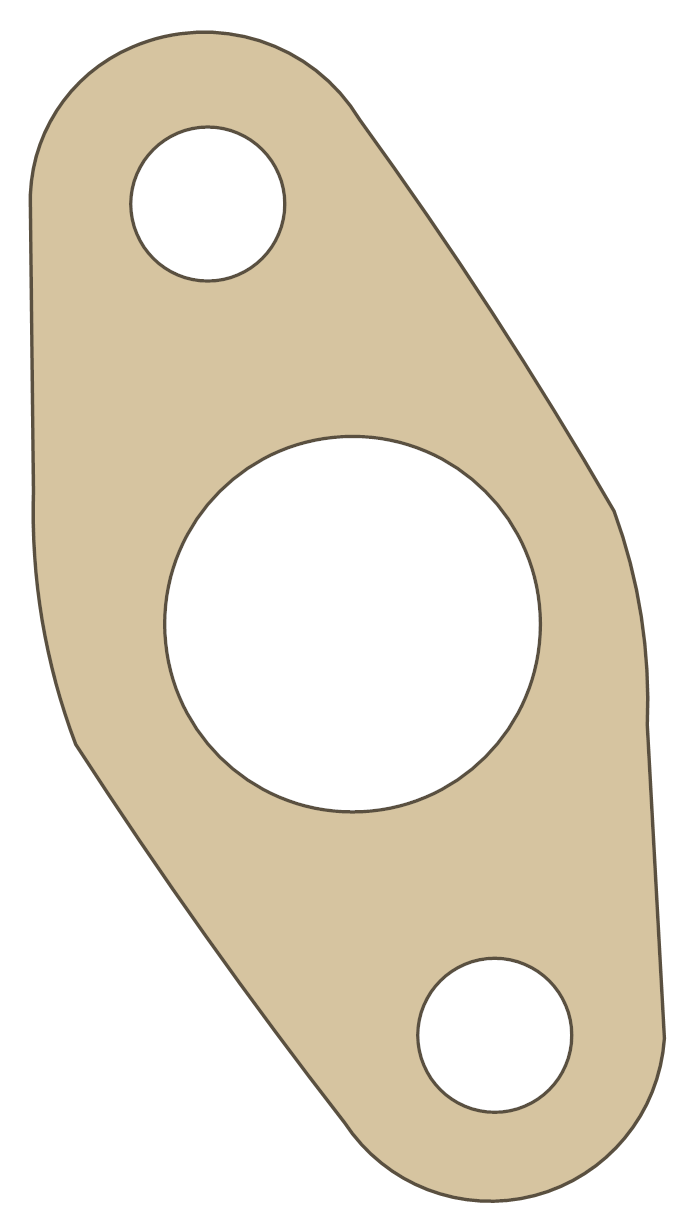 Yamaha XJ650L Oil Pump gasket outline