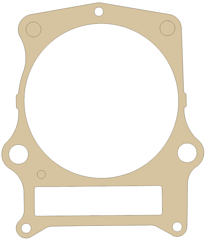 Yamaha YFM660F Grizzly Cylinder gasket outline