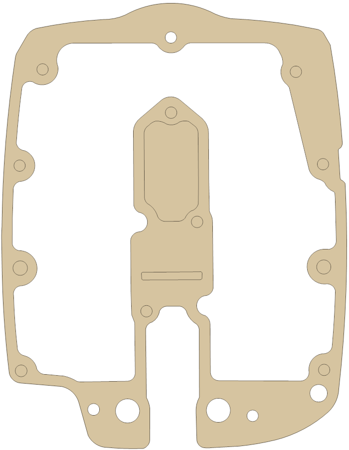 Yamaha Head Cover gasket outline, OEM 5PX-11193-00, A material