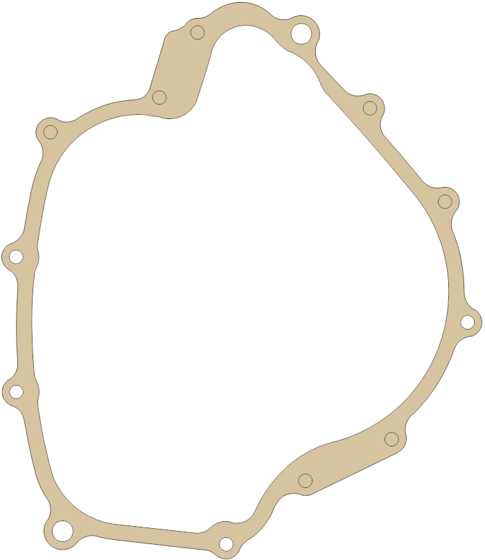 Yamaha YFM660F Grizzly Crankcase gasket outline