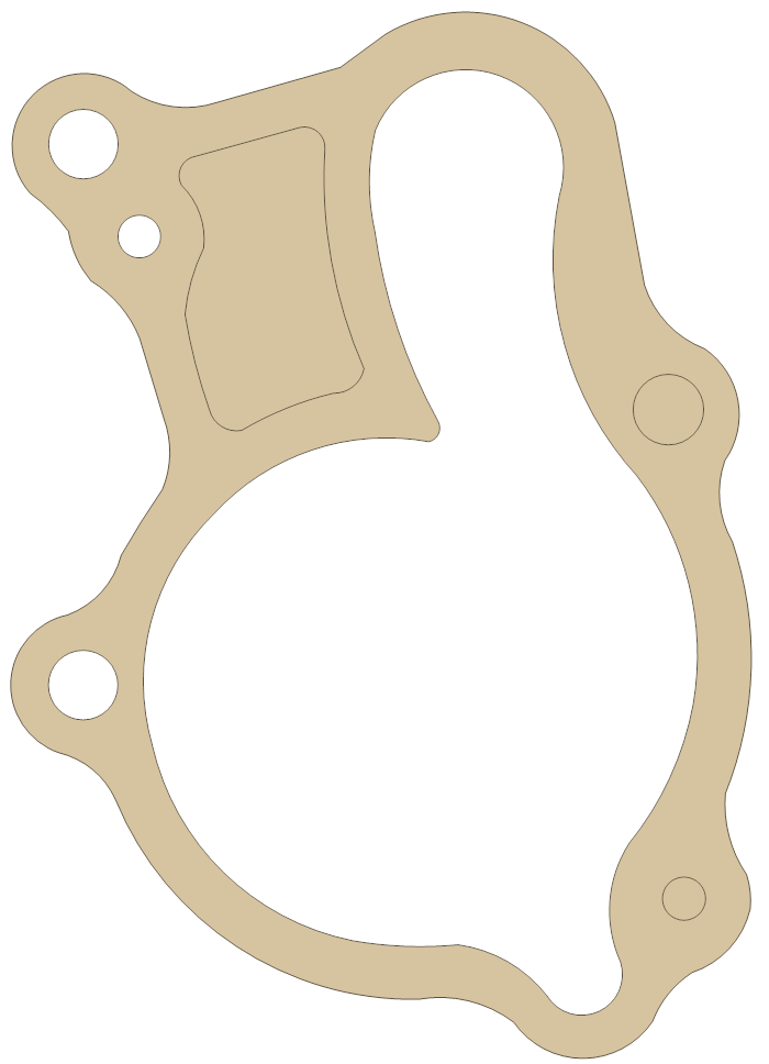 Yamaha Housing Cover gasket outline, OEM 5CU-12428-00, A material