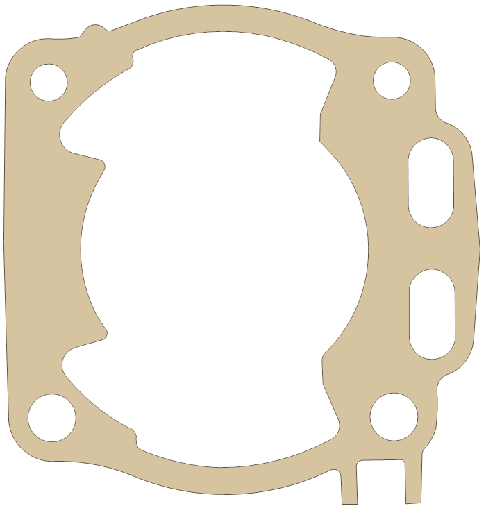 Yamaha Cylinder gasket outline, OEM 5CU-11351-10, A material