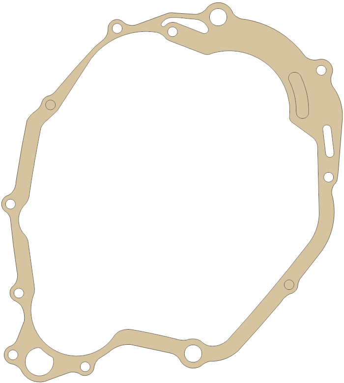 Yamaha Crankcase Cover 3 gasket outline, OEM 4BE-15462-00, D material