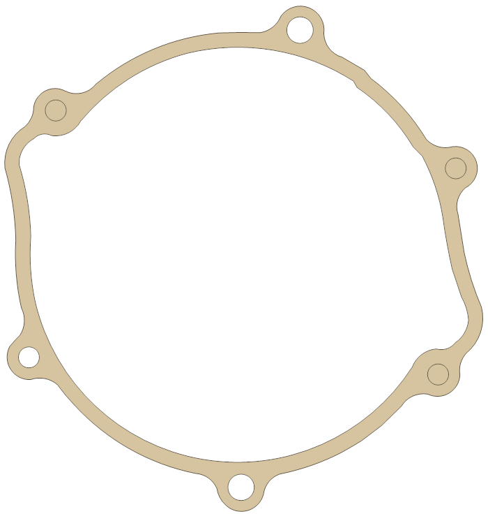 Yamaha YZ85 Carburetor Cover 2 gasket outline