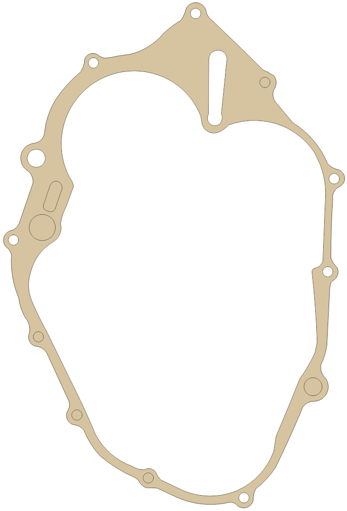 Yamaha XT550 Crankcase gasket outline