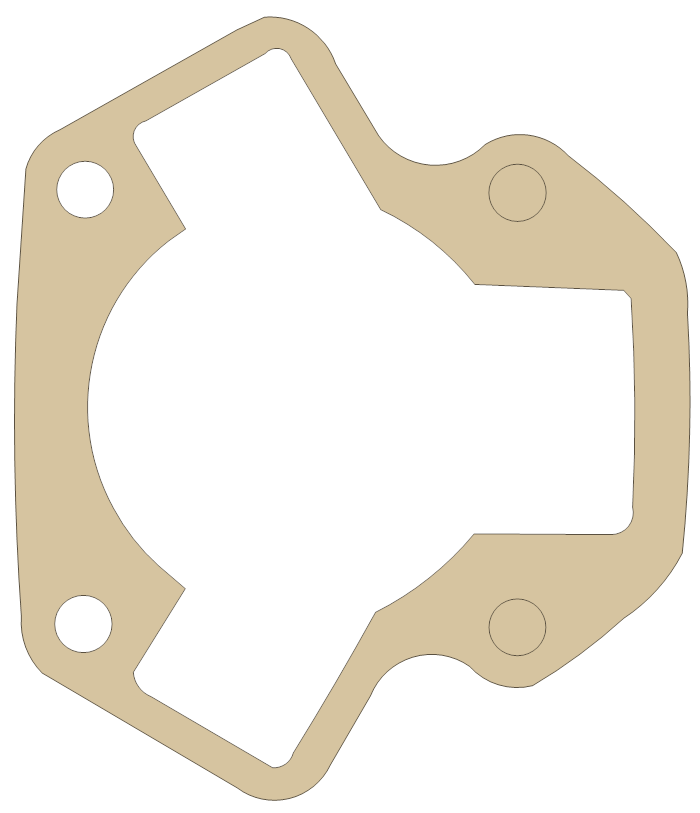 Yamaha YZ50 Cylinder gasket outline