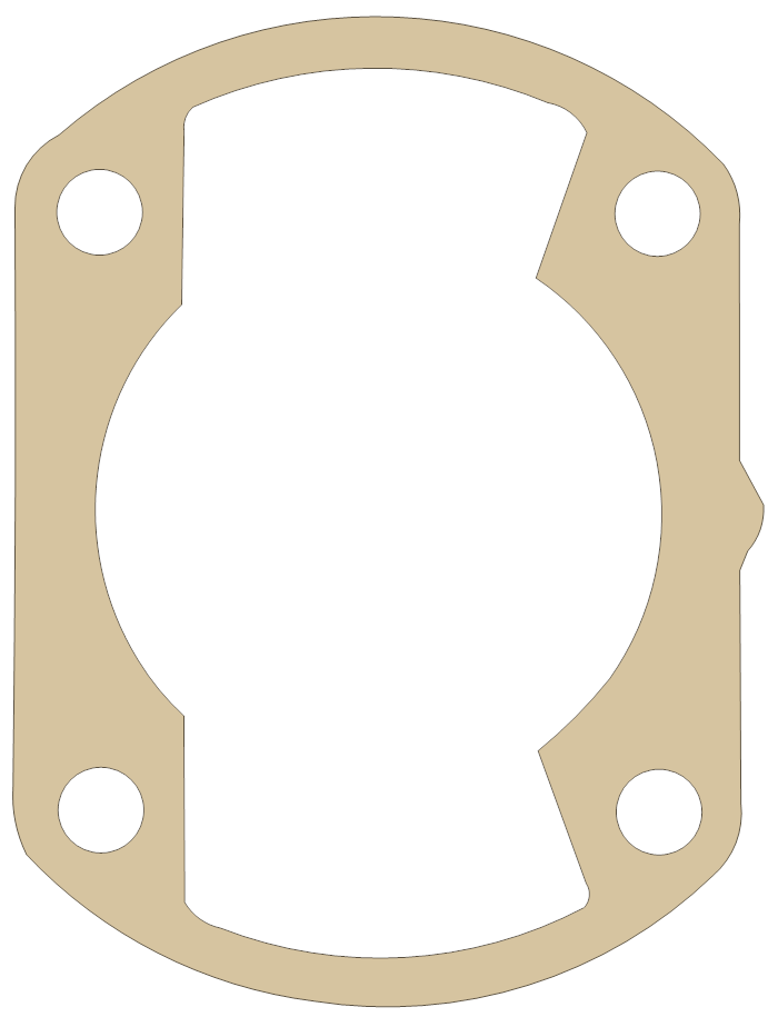 Yamaha 39K-11351-00 gasket outline, OEM 39K-11351-00, B material