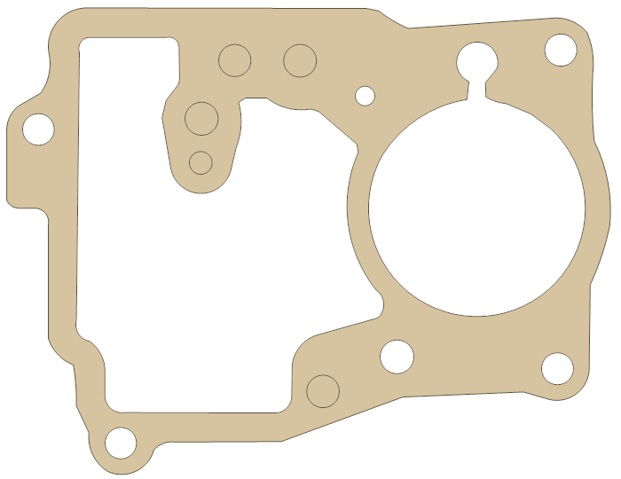 Yamaha Float Chamber gasket outline, OEM 11H-14984-00, B material