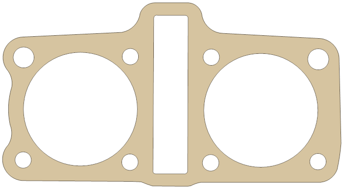 Yamaha 12R-11351-10 gasket outline, OEM 12R-11351-10, B material