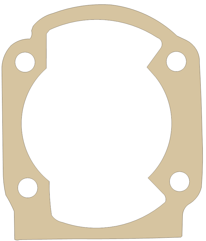 Yamaha 246-11351-09 gasket outline, OEM 246-11351-09, A material