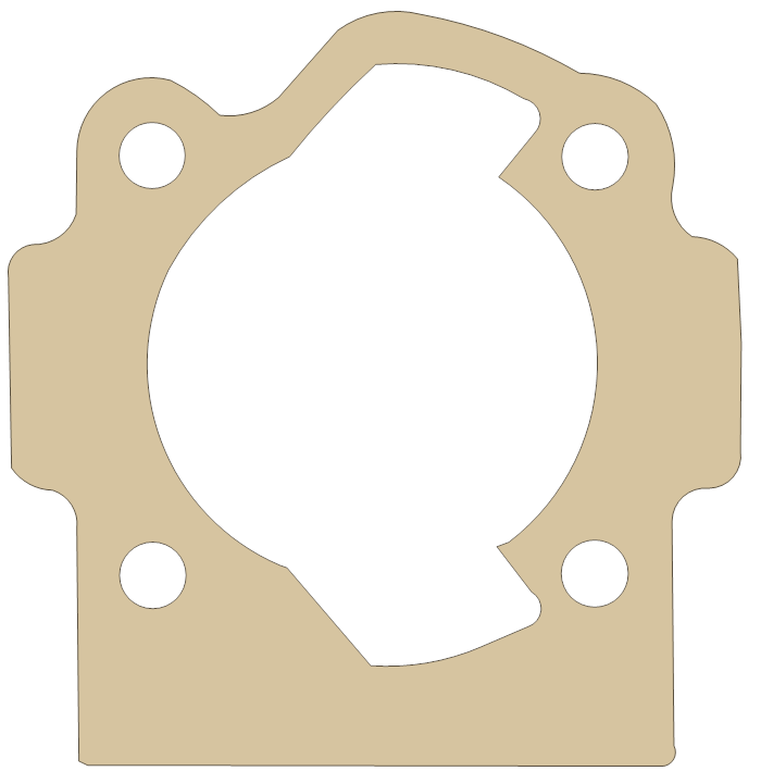 Yamaha 195-11351-10 gasket outline, OEM 195-11351-10, A material