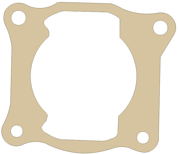 Yamaha 29L-11351-01 gasket outline, OEM 29L-11351-01, A material
