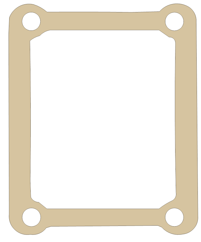 Yamaha 1LX-13621-00 gasket outline, OEM 1LX-13621-00, A material