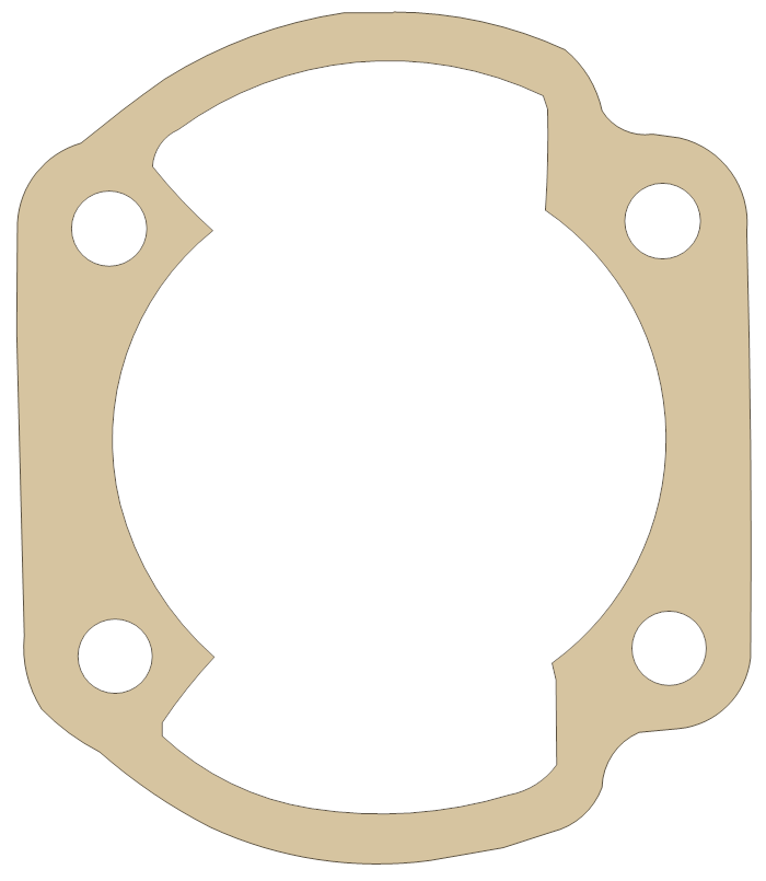 Yamaha Base gasket outline, OEM 276-11351-00-00, A material