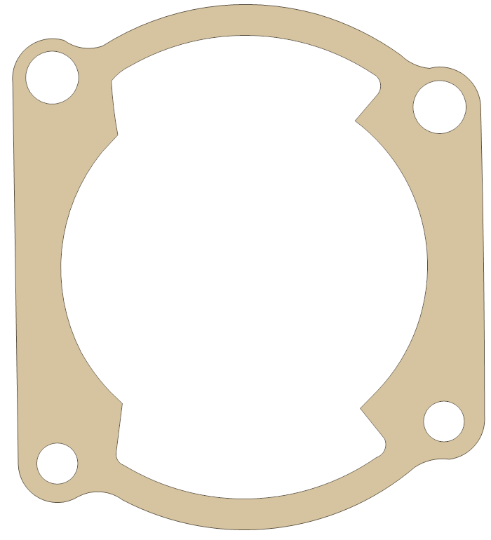 Yamaha Cylinder gasket outline, OEM 2X5-11351-00, A material