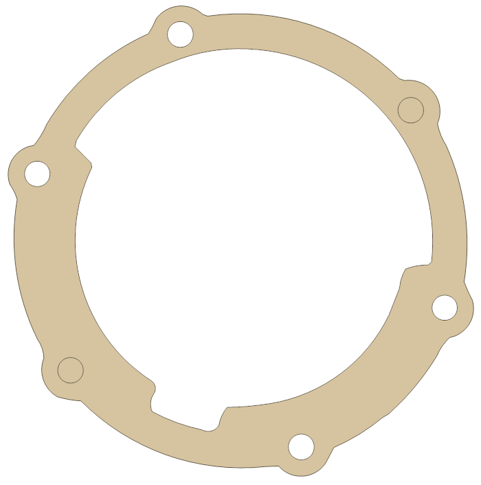 Yamaha 3X3-15459-00 gasket outline, OEM 3X3-15459-00, A material