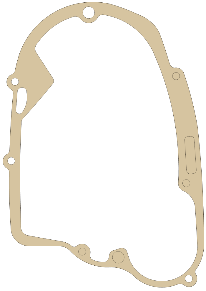 Yamaha 4Y2-15451-00 gasket outline, OEM 4Y2-15451-00, A material