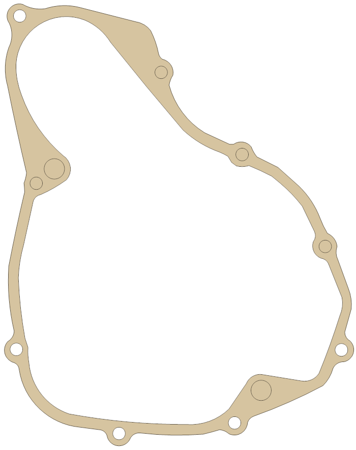 Yamaha YZ125 Crankcase Cover gasket outline
