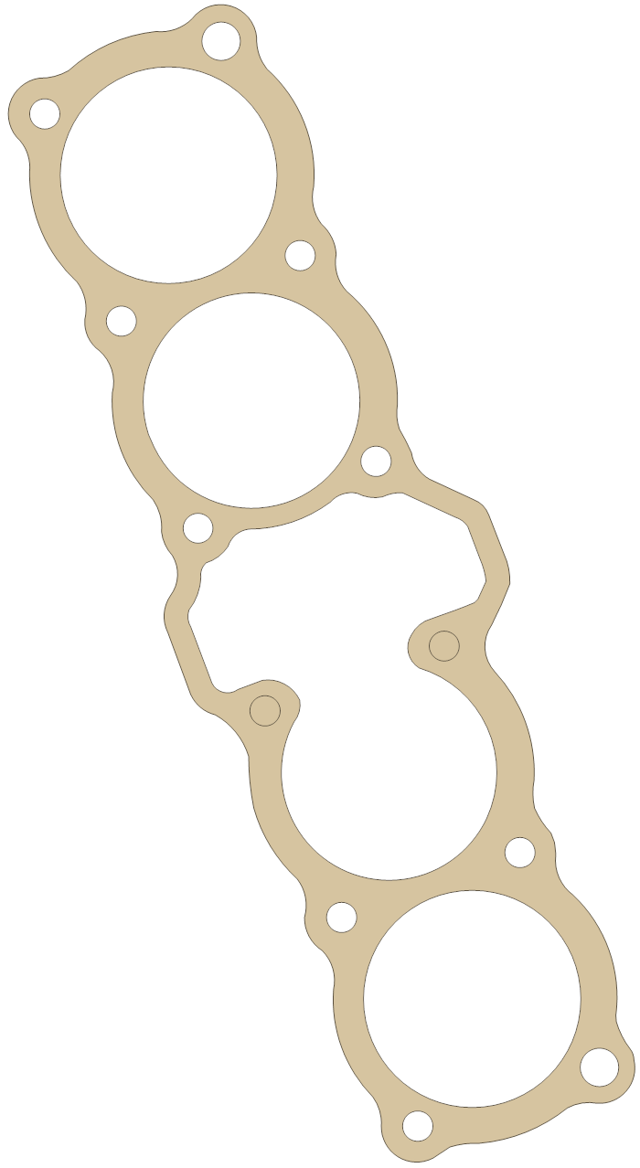 Yamaha Cylinder gasket outline, OEM 2H1-11351-00, A material