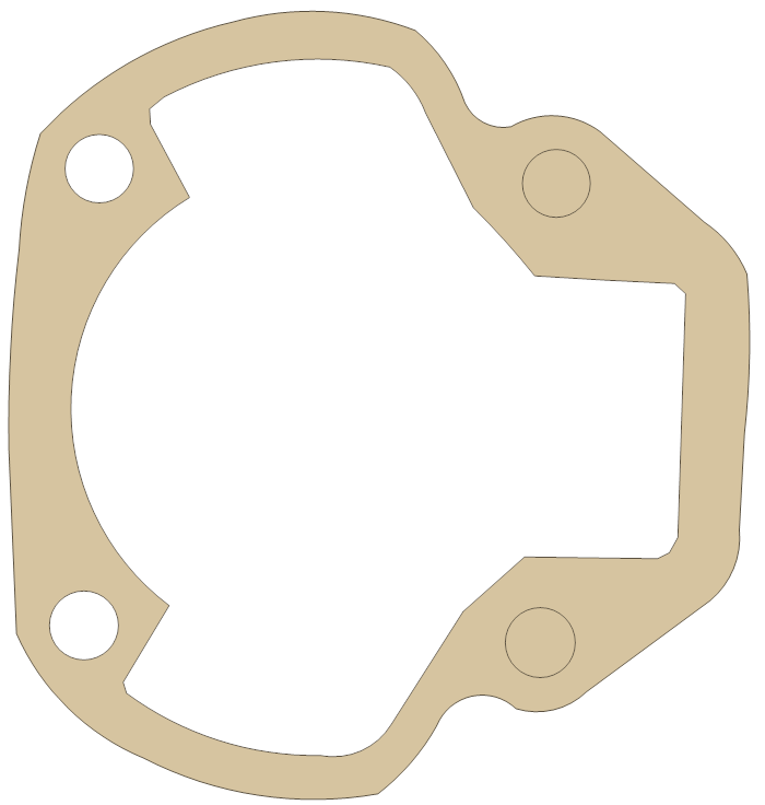 Yamaha Cylinder gasket outline, OEM 353-11351-00, A material