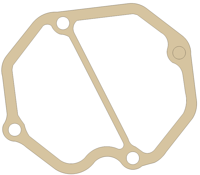 Yamaha Cylinder gasket outline, OEM 2H7-11169-00, A material