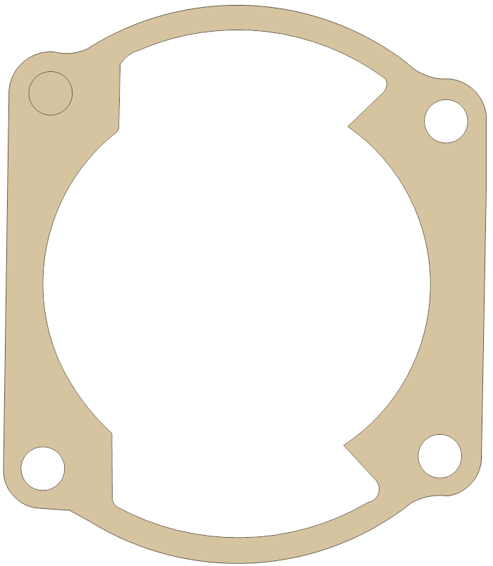 Yamaha Cylinder gasket outline, OEM 1M2-11351-00, A material