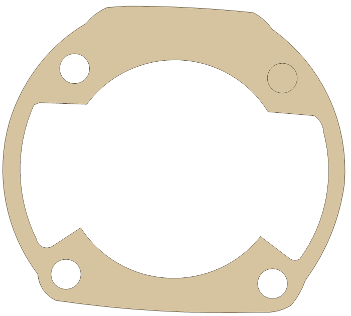Yamaha Cylinder gasket outline, OEM 2J5-11351-00, A material