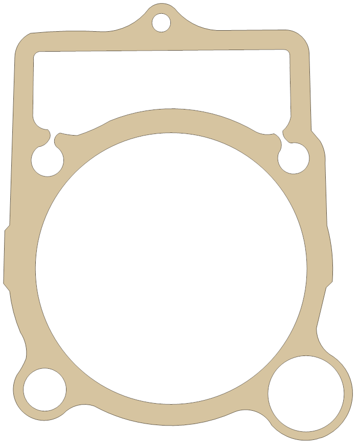 Yamaha Cylinder gasket outline, OEM 3Y1-11351-01, A material