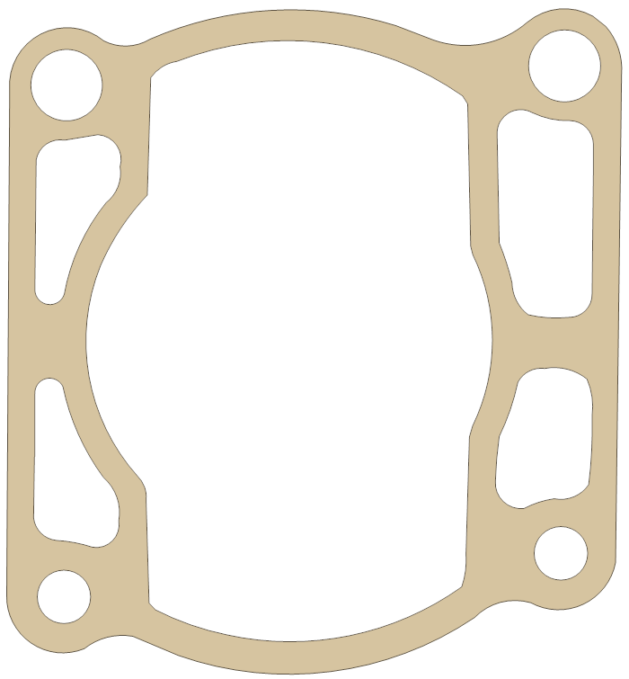 Yamaha Cylinder gasket outline, OEM 3R4-11351-00, A material