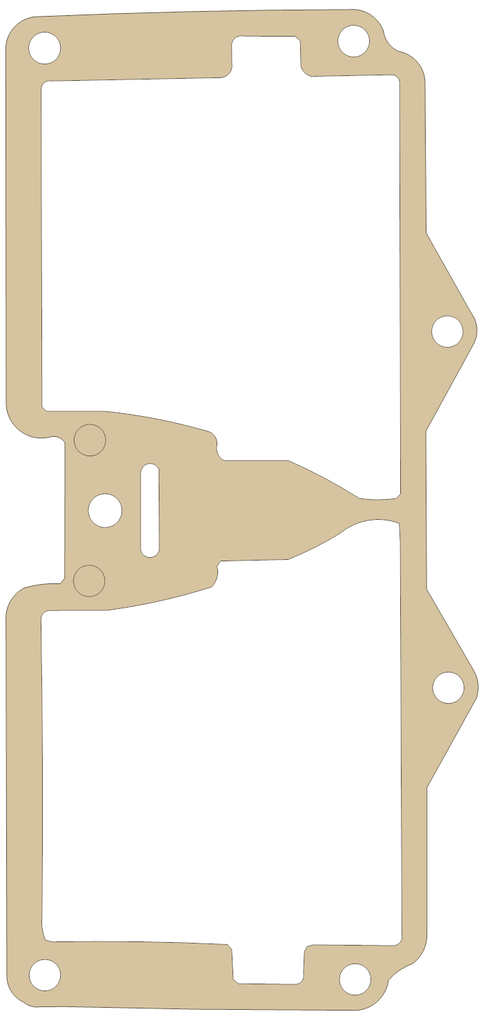 Yamaha Gasket gasket outline, OEM 61X-13566-A1, A material