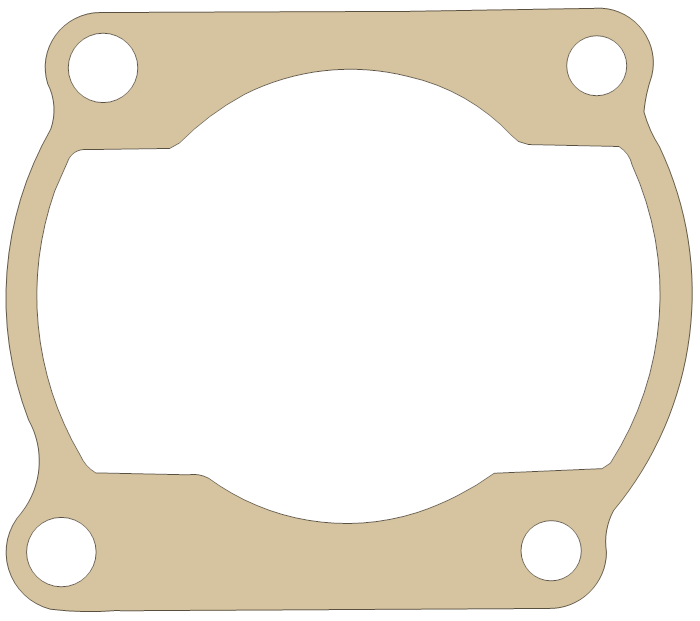 Yamaha Cylinder Base gasket outline, OEM 39X-11351-01, A material