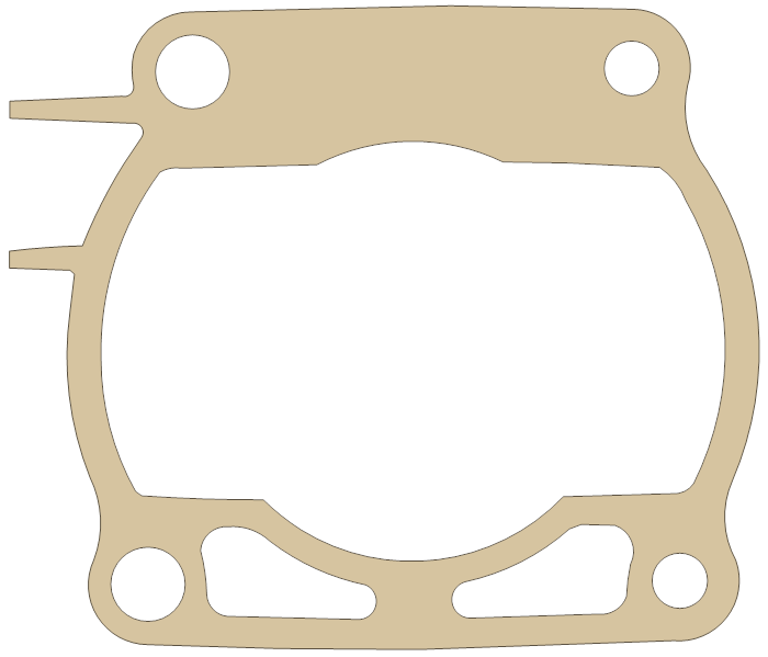Yamaha Cylinder Base gasket outline, OEM 1LU-11351-00-00, A material