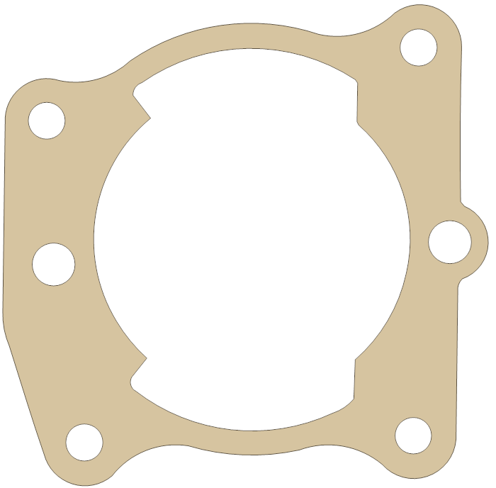 Yamaha IT175 Cylinder Base gasket outline