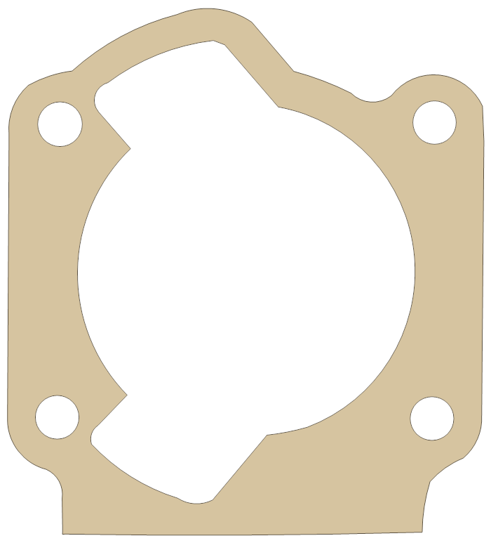 Yamaha 183-11351-00 gasket outline, OEM 183-11351-00, A material