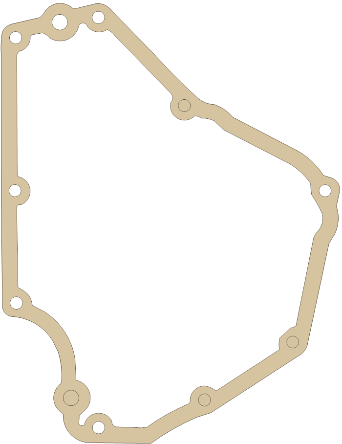 Yamaha 2H7-15461-10-00 gasket outline, OEM 2H7-15461-10-00, A material
