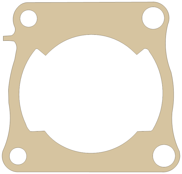Yamaha YZ125 Cylinder gasket outline