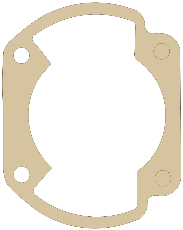 Yamaha 1L8-11351-00-00 gasket outline, OEM 1L8-11351-00-00, A material