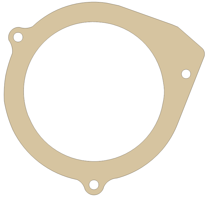 Yamaha 4V2-15458-00-00 gasket outline, OEM 4V2-15458-00-00, A material