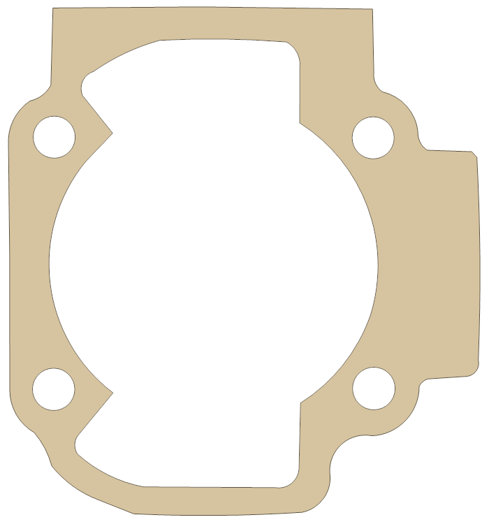 Yamaha 397-11351-00-00 gasket outline, OEM 397-11351-00-00, A material