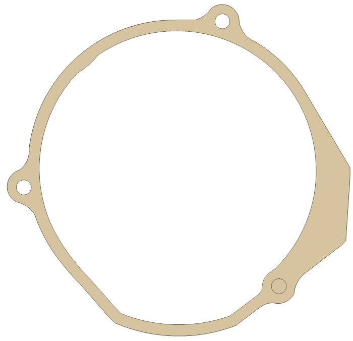 Yamaha 4V0-15451-00-00 gasket outline, OEM 4V0-15451-00-00, A material