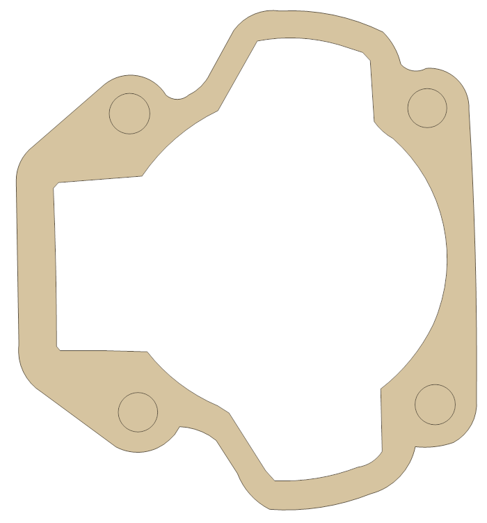 Yamaha 440-11351-00-00 gasket outline, OEM 440-11351-00-00, A material