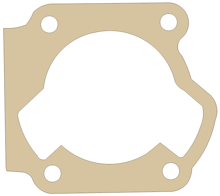 Yamaha 183-11351-09 gasket outline, OEM 183-11351-09, A material