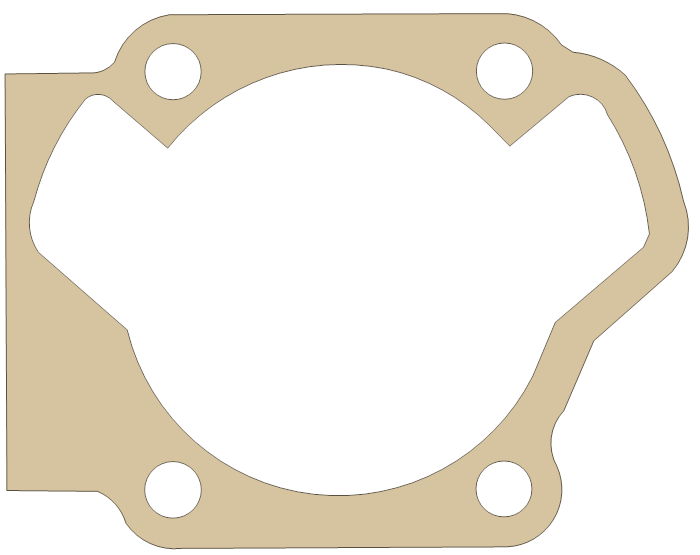 Yamaha 174-11351-01 gasket outline, OEM 174-11351-01, A material