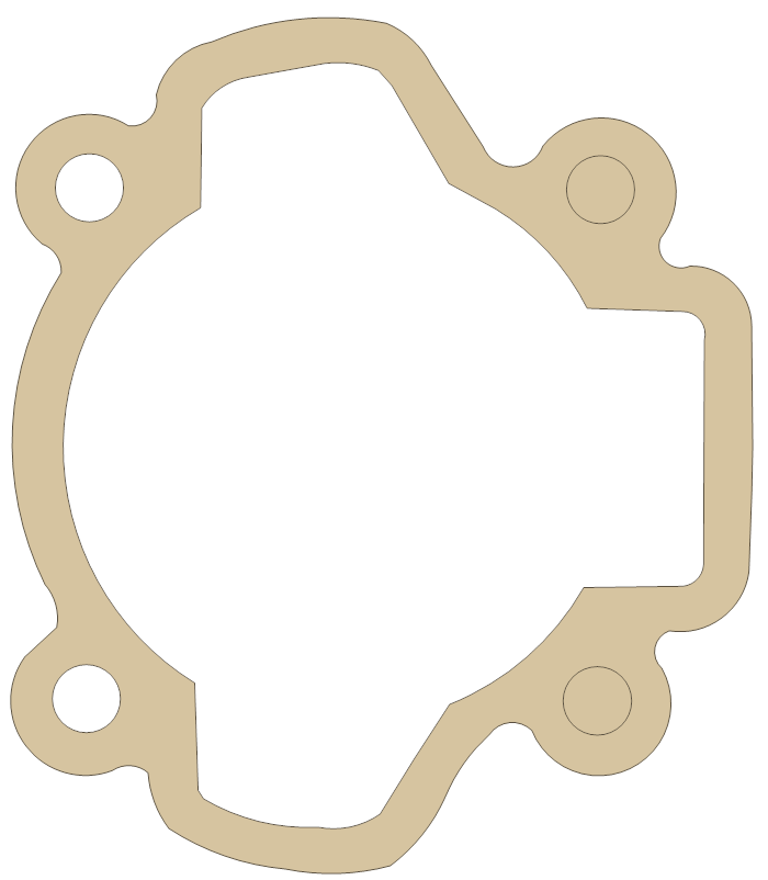 Yamaha Cylinder gasket outline, OEM 122-11351-10, A material
