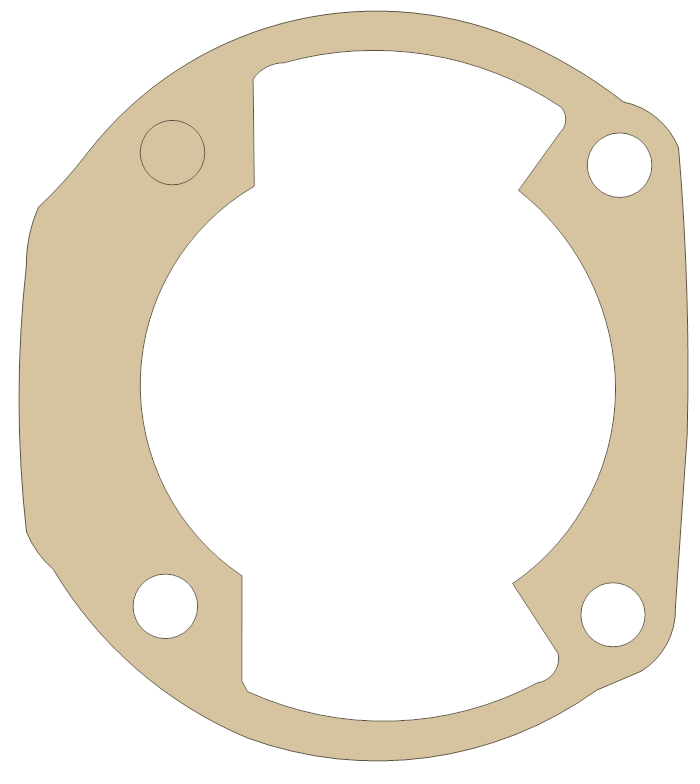 Yamaha 255-11351-00-00 gasket outline, OEM 255-11351-00-00, A material