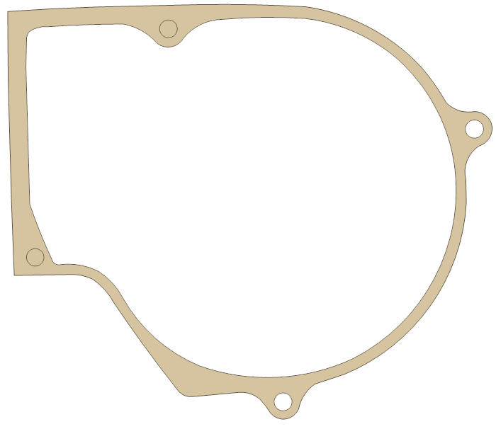 Yamaha ATMX Gasket gasket outline