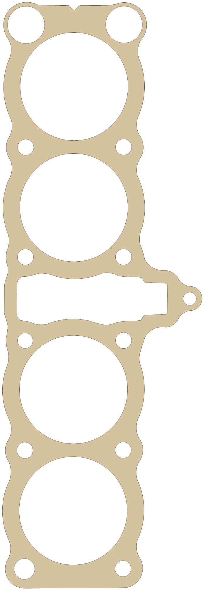 Yamaha Cylinder gasket outline, OEM 5G2-11351-00, A material