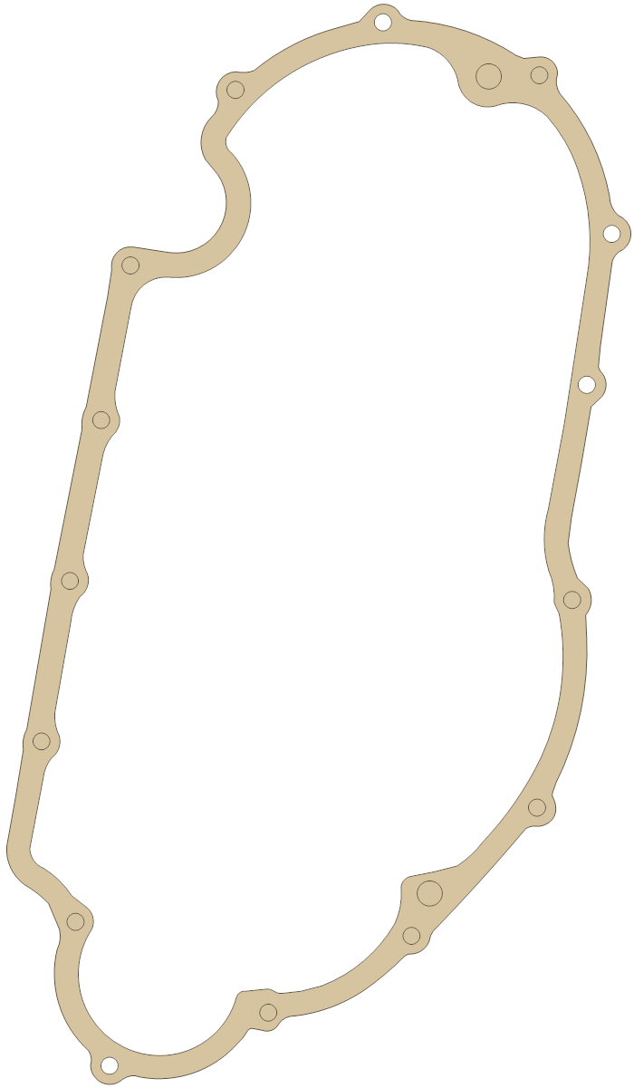 Yamaha Gasket gasket outline, OEM 1J7-15451-00, A material