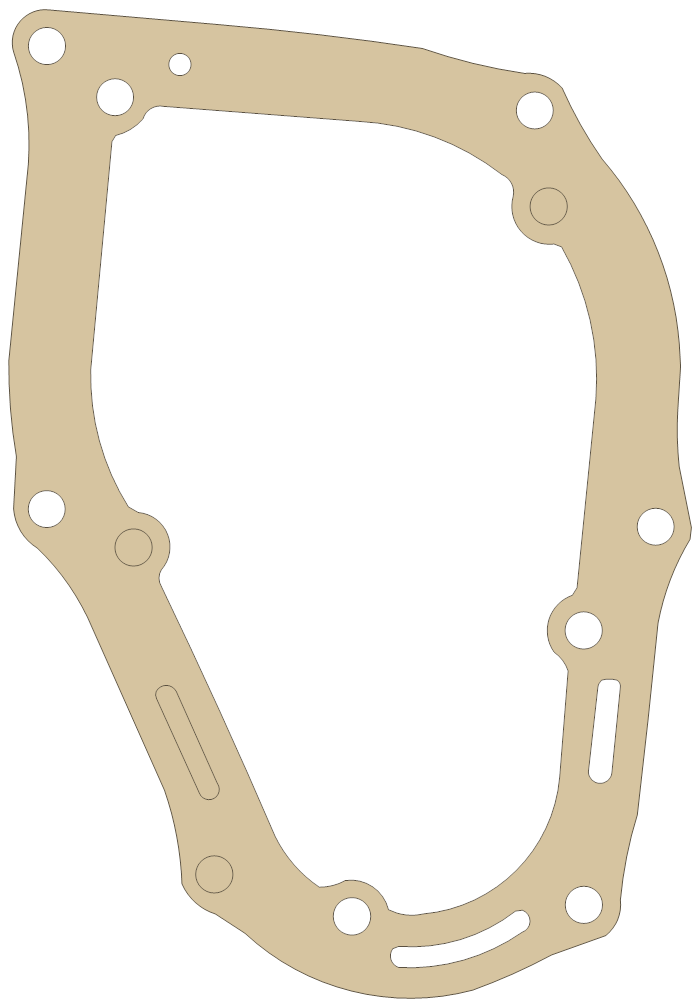Yamaha Gasket gasket outline, OEM 6M6-14755-A0, B material
